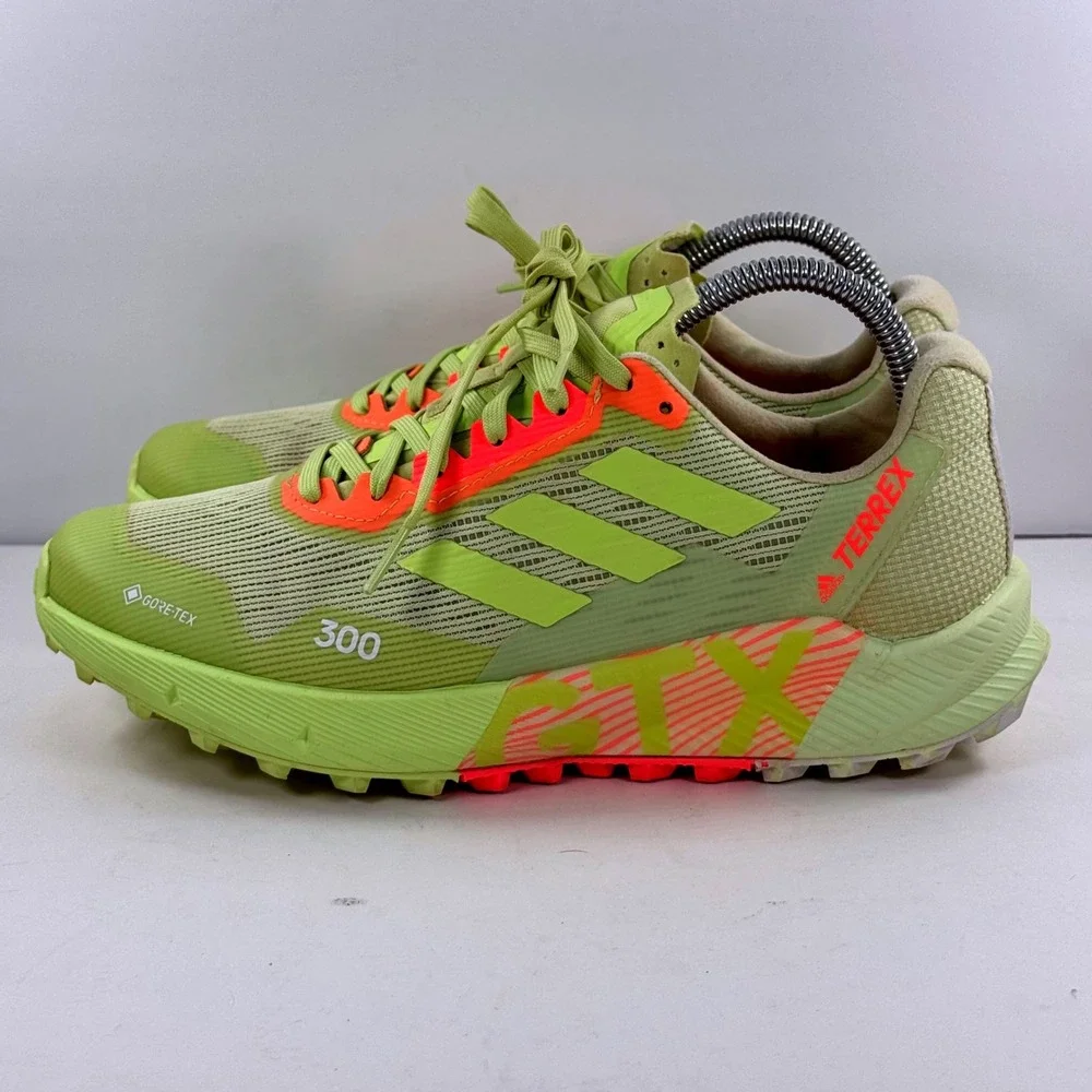 Adidas Terrex Agravic Flow 2.0 GTX Mens 7.5 Neon Yellow Trail Shoes H03383